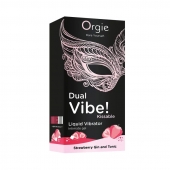 Съедобный жидкий вибратор Dual Vibe! со вкусом клубничного джина с тоником - 15 мл. - ORGIE - купить с доставкой во Владимире