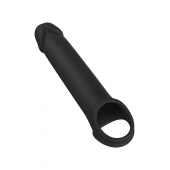 Черная насадка-удлинитель с вибрацией Vibrating Extender With Remote - Dream Toys - во Владимире купить с доставкой