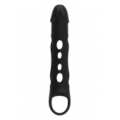 Черная насадка-удлинитель Vibrating Extender With Remote с вибрацией - Dream Toys - во Владимире купить с доставкой
