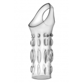 Прозрачная насадка на пенис Stretchy Studded Penis Sleeve Ring - Blush Novelties - во Владимире купить с доставкой