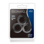 Набор из 3 черных эрекционных колец Black Small Penis Rings - Blush Novelties - во Владимире купить с доставкой