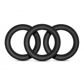 Набор из 3 черных эрекционных колец Black Small Penis Rings - Blush Novelties - во Владимире купить с доставкой