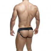 Телесный фаллопротез на черных эластичных ремнях 7 Inch Hollow Strap On - 17 см. - Blush Novelties - купить с доставкой во Владимире