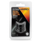 Черное эрекционное кольцо на мошонку Beef Ball Stretcher Snug X Long - Blush Novelties - во Владимире купить с доставкой