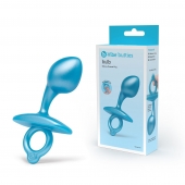 Голубая анальная пробка для массажа простаты Bulb Silicone Prostate Plug - 10,7 см. - b-Vibe - во Владимире купить с доставкой