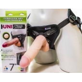 Страпон-унисекс с двумя насадками UNI strap 7  Harness - 19 и 16 см. - LOVETOY (А-Полимер) - купить с доставкой во Владимире