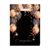 Пакет с вырубной ручкой и принтом в виде шариков (30х40 см) - Сима-Ленд - купить с доставкой во Владимире