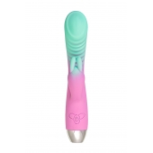 Мятно-розовый вибратор для точки G с клиторальным отростком Orchid - 21 см. - ToyFa купить во Владимире с доставкой в Orgasmix.ru Мятно-розовый вибратор для точки G с клиторальным отростком Orchid - 21 см. - ToyFa
