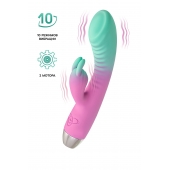 Мятно-розовый вибратор для точки G с клиторальным отростком Orchid - 21 см. - ToyFa купить во Владимире с доставкой в Orgasmix.ru Мятно-розовый вибратор для точки G с клиторальным отростком Orchid - 21 см. - ToyFa
