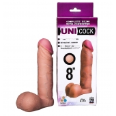 Фаллическая насадка для страпона UNICOCK 8  - 20 см. - LOVETOY (А-Полимер) - купить с доставкой во Владимире