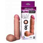 Фаллическая насадка для страпона UNICOCK 8  - 20 см. - LOVETOY (А-Полимер) - купить с доставкой во Владимире