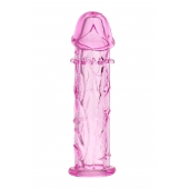 Розовая насадка фаллической формы - 12,5 см. - A-toys - во Владимире купить с доставкой