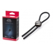 Тёмно-серое эрекционное кольцо с зажимом Again and Again Adjustable Cock Ring - Fifty Shades of Grey - во Владимире купить с доставкой