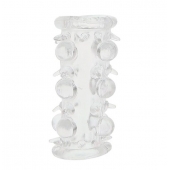 Прозрачная насадка на пенис с шипами и бугорками JELLY JOY LUST CLUSTER CLEAR - Dream Toys - во Владимире купить с доставкой