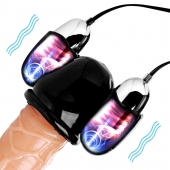 Черная стимулирующая насадка для головки полового члена Multi Speed Vibrating Penis Head Teaser - XR Brands - во Владимире купить с доставкой