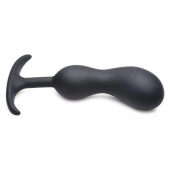 Черный массажер простаты с утяжелителями Premium Silicone Weighted Prostate Plug Large - 18,8 см. - XR Brands - во Владимире купить с доставкой