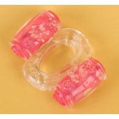 Прозрачное виброкольцо с двумя вибропульками - Toyfa Basic - во Владимире купить с доставкой