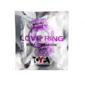 Фиолетовое виброкольцо с двумя вибропульками - Toyfa Basic - во Владимире купить с доставкой