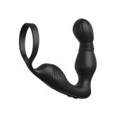 Черный вибростимулятор простаты с эрекционным кольцом Ass-Gasm Pro P-Spot Milker - Pipedream - во Владимире купить с доставкой