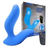 Синий вибромассажер простаты 3,5’’ Remote Control Curve P-spot Massager - 12 см. - Erokay - во Владимире купить с доставкой