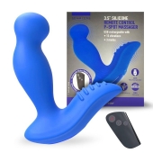 Синий вибромассажер простаты 3,5’’ Remote Control P-spot Massager - 12,5 см. - Erokay - во Владимире купить с доставкой