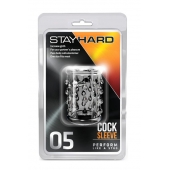 Прозрачная насадка с капельками STAY HARD COCK SLEEVE 05 CLEAR - Blush Novelties - во Владимире купить с доставкой