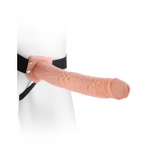 Фаллопротез телесного цвета Hollow Strap-On - 29 см. - Pipedream - купить с доставкой во Владимире