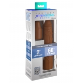 Коричневая насадка на член 2  Silicone X-tension - 20,3 см. - Pipedream - во Владимире купить с доставкой