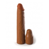 Коричневая насадка на член 2  Silicone X-tension - 20,3 см. - Pipedream - во Владимире купить с доставкой