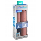 Телесная вибронасадка на член 3  Vibrating Mega X-tension with Remote - 22,9 см. - Pipedream - во Владимире купить с доставкой