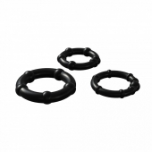 Набор из 3 черных эрекционных колец Babooom Ring Set - Adrien Lastic - во Владимире купить с доставкой