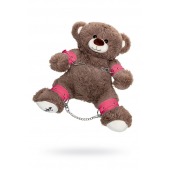 Бондажный набор: бурый мишка с розовыми оковами и наручниками - Pecado - купить с доставкой во Владимире