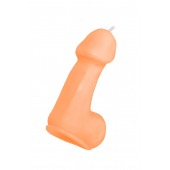 Оранжевая свеча в форме пениса - 47 гр. - Pecado - купить с доставкой во Владимире