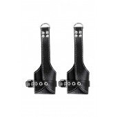 Черные подвесы с белой строчкой - Pecado - купить с доставкой во Владимире