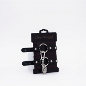 Черно-красные кожаные оковы - Crazy Handmade - купить с доставкой во Владимире