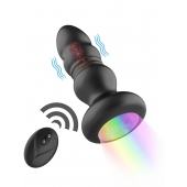 Черная анальная вибропробка с фрикционным механизмом и LED-подсветкой - 12,5 см. - Secwell во Владимире Черная анальная вибропробка с фрикционным механизмом и LED-подсветкой - 12,5 см. - Secwell