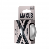 Черные утолщенные презервативы MAXUS Extra Strong с железным кейсом - 3 шт. - Maxus - купить с доставкой во Владимире
