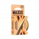 Точечные презервативы MAXUS 2000 Amazing Dots с железным кейсом - 3 шт. - Maxus - купить с доставкой во Владимире