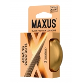 Точечные презервативы MAXUS 2000 Amazing Dots с железным кейсом - 3 шт. - Maxus - купить с доставкой во Владимире