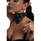 Фигурный чокер с узорами и золотистой фурнитурой - Crazy Handmade - купить с доставкой во Владимире