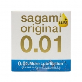 Увлажнённый презерватив Sagami Original 0.01 Extra Lub - 1 шт. - Sagami - купить с доставкой во Владимире