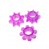 Набор из 3 лиловых эрекционных колец различной формы - Erowoman-Eroman - во Владимире купить с доставкой