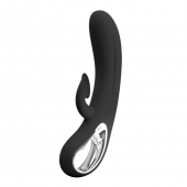 Черный вибратор-кролик Romance Massage - 24 см. - Baile купить во Владимире с доставкой в Orgasmix.ru Черный вибратор-кролик Romance Massage - 24 см. - Baile