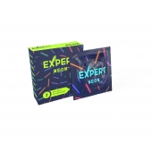 Светящиеся в темноте презервативы Expert Neon - 3 шт. - Expert - купить с доставкой во Владимире