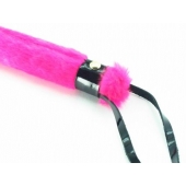 Нежная плеть с розовым мехом BDSM Light - 43 см. - БДСМ Арсенал - купить с доставкой во Владимире