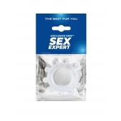 Прозрачное эрекционное кольцо со стимулирующими шариками - Sex Expert - во Владимире купить с доставкой