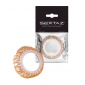 Эрекционное кольцо с бежевыми «ресничками» - Sextaz - во Владимире купить с доставкой