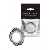 Эластичное эрекционное колечко с черными «ресничками» - Sextaz - во Владимире купить с доставкой