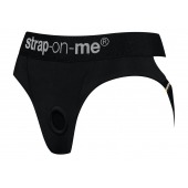 Черные трусики для насадок Heroine Lingerie Harness - size XL - Strap-on-me - купить с доставкой во Владимире