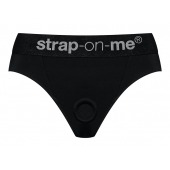 Черные трусики для насадок Heroine Lingerie Harness - size XL - Strap-on-me - купить с доставкой во Владимире